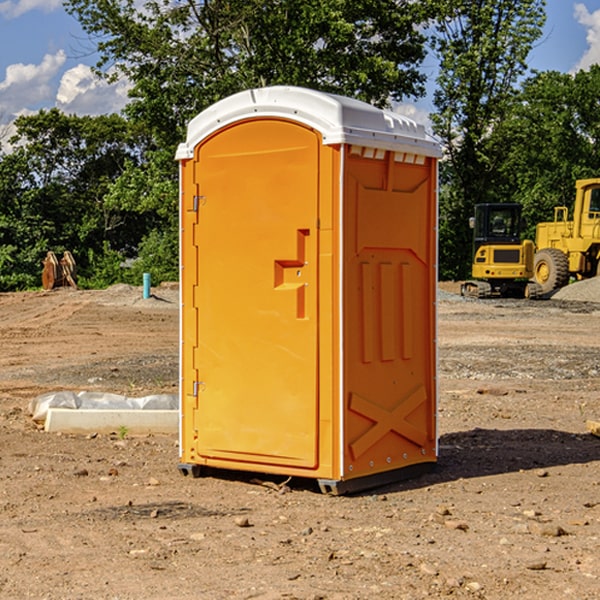 how often are the portable toilets cleaned and serviced during a rental period in Clinton AR